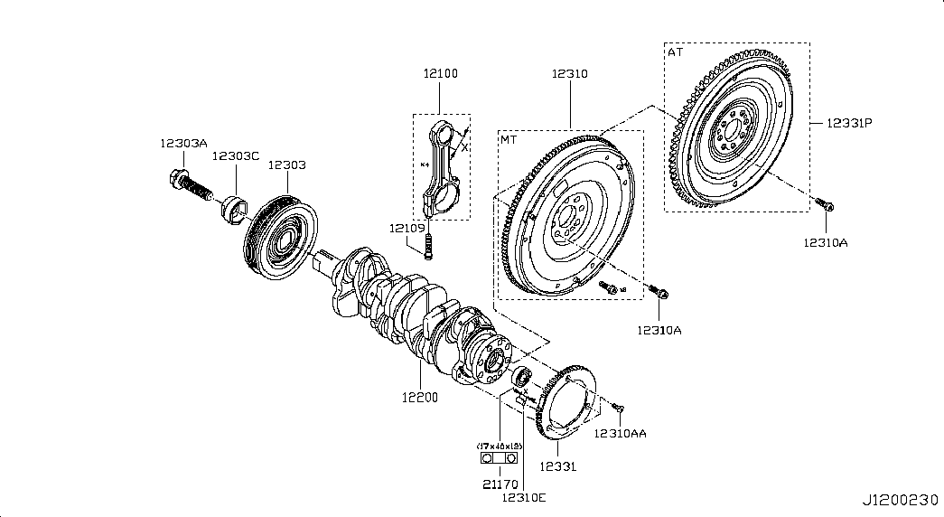 NISSAN 1230300Q1D - Piedziņas skriemelis, Kloķvārpsta ps1.lv