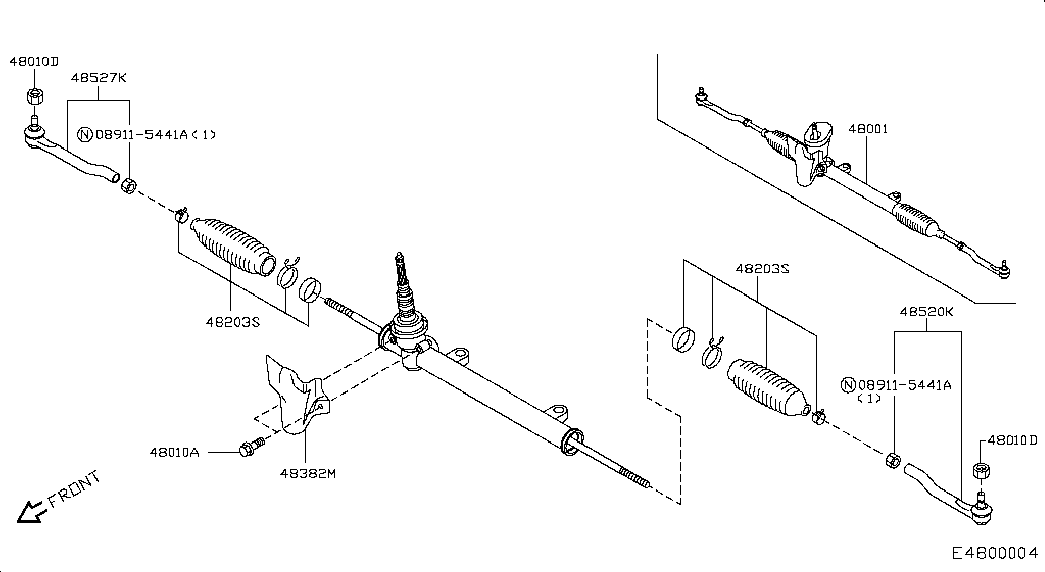 NISSAN 48647-JD01A - Stūres šķērsstiepņa uzgalis ps1.lv