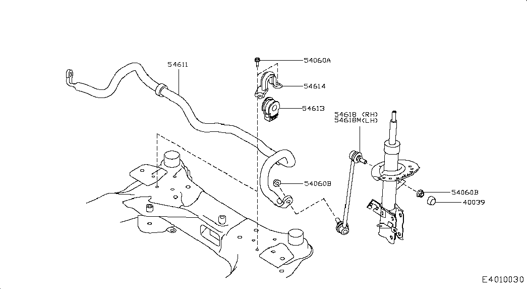 TOYOTA 54613JD03A - Piekare, Šķērssvira ps1.lv