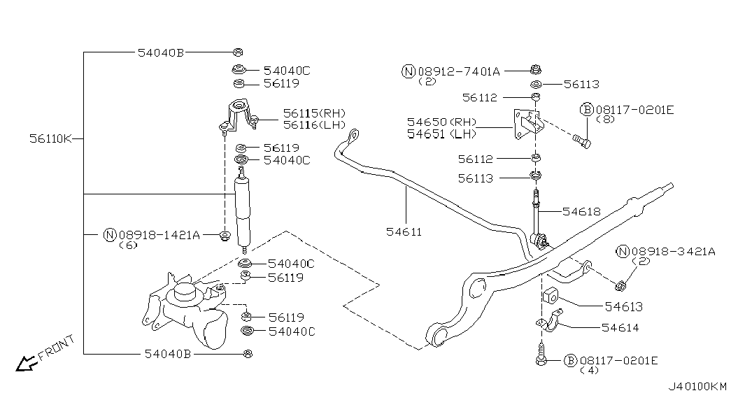 NISSAN 5611901J00 - Gājiena ierobežotājs, Atsperojums ps1.lv