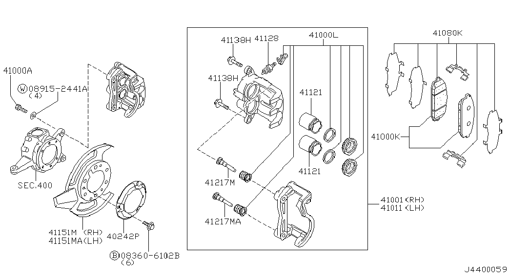 Hino 41060-VC290 - PAD KIT-DISC BRAKE,FRONT ps1.lv