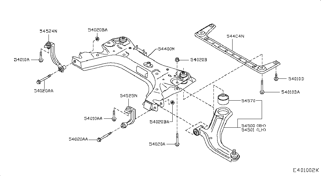 NISSAN 54500-BC42A - Neatkarīgās balstiekārtas svira, Riteņa piekare ps1.lv