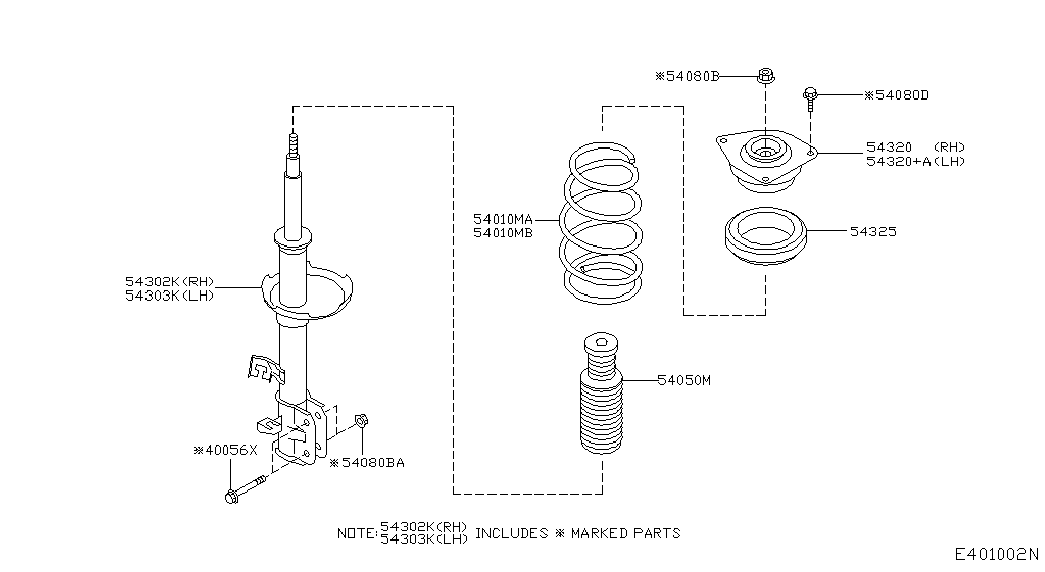 NISSAN 54050AX601 - Putekļu aizsargkomplekts, Amortizators ps1.lv