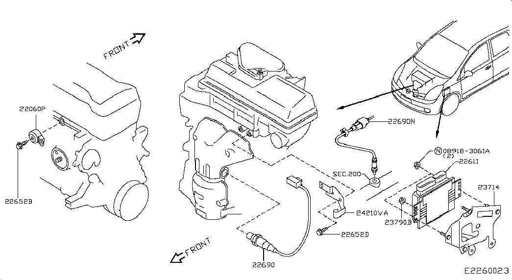 Nissan (Dongfeng) 22690ED000 - Lambda zonde ps1.lv