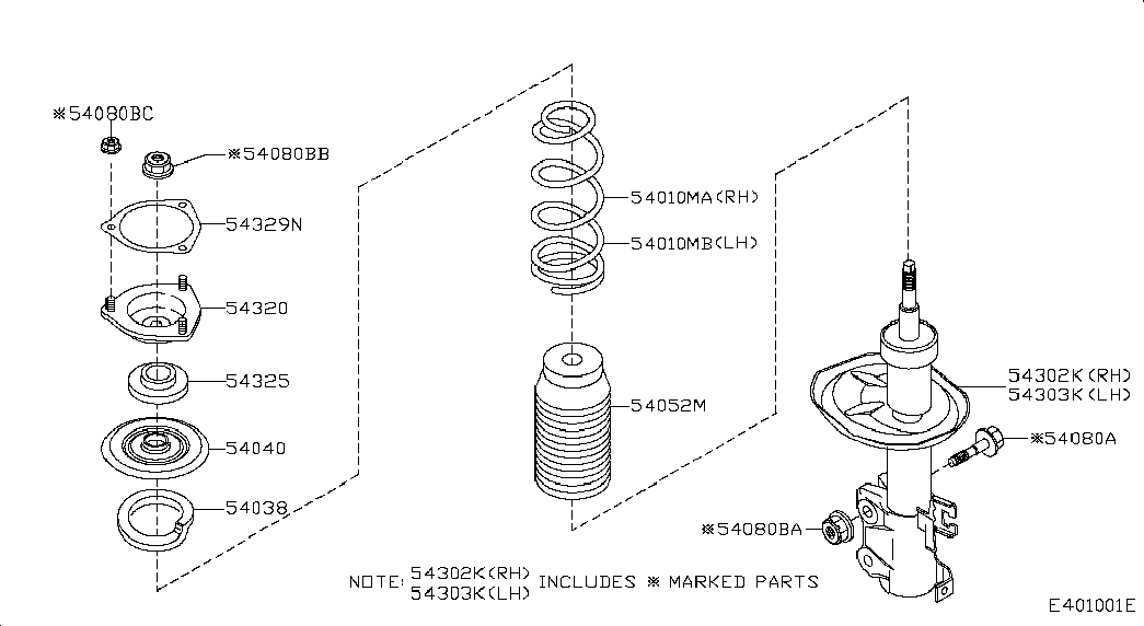 NISSAN 54303-BN825 - Amortizators ps1.lv