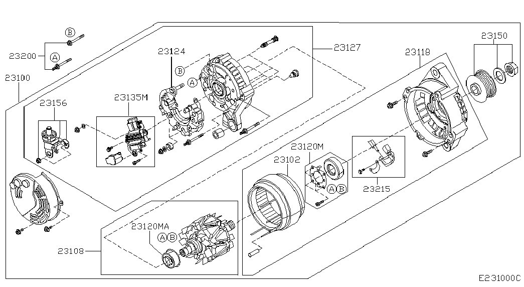 Infiniti 23100-BU015 - Ģenerators ps1.lv