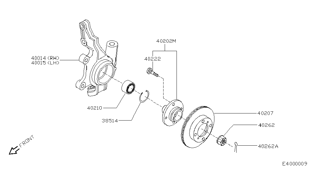 NISSAN 40202-4M405 - Riteņa rumbas gultņa komplekts ps1.lv