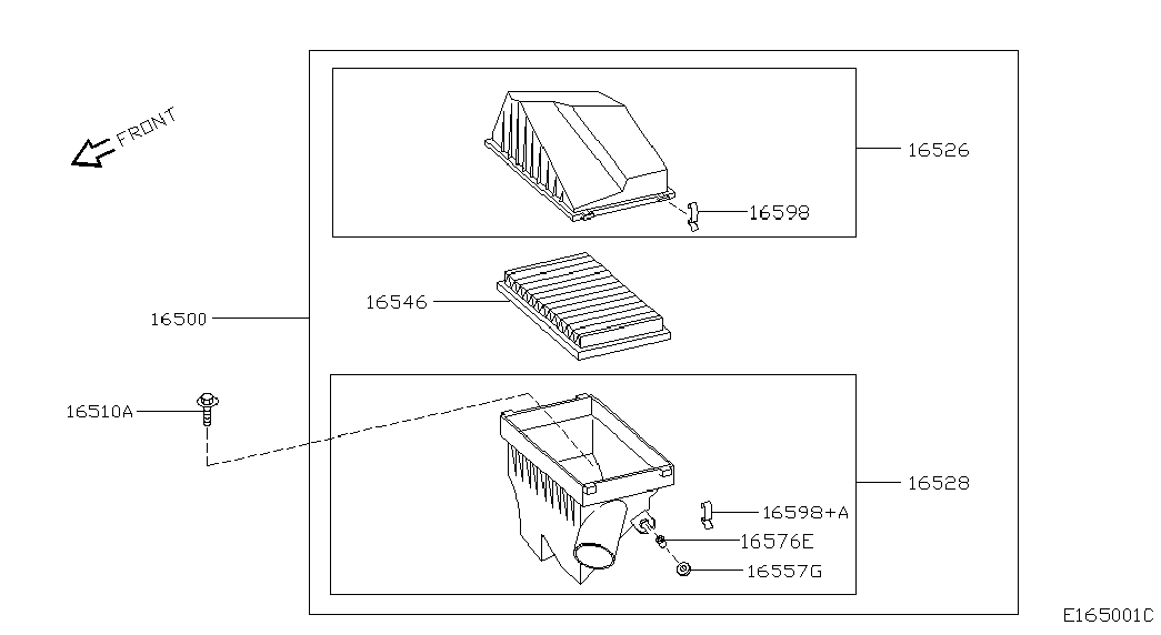 Subaru 165463J400 - Gaisa filtrs ps1.lv