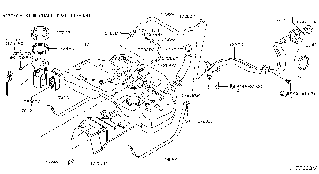 NISSAN 17040-9Y000 - Degvielas filtrs ps1.lv