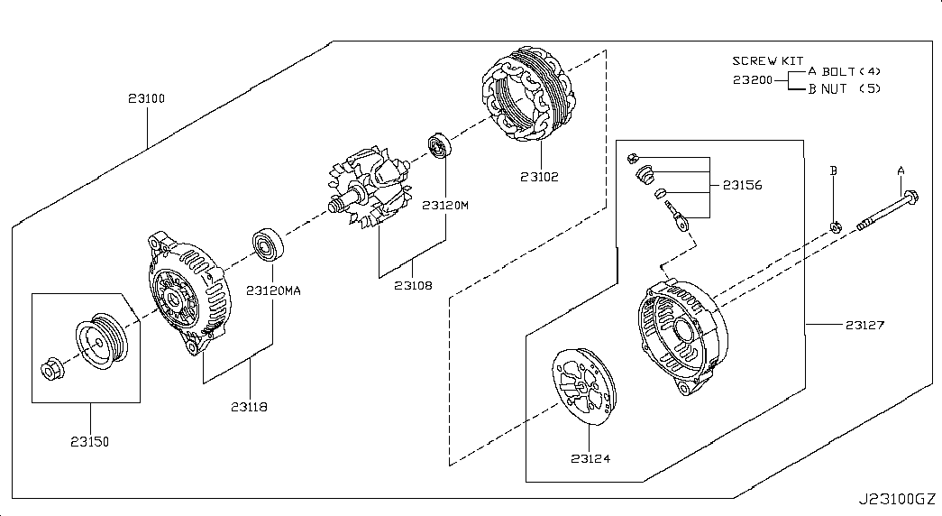 Infiniti 23100-CN100 - Ģenerators ps1.lv