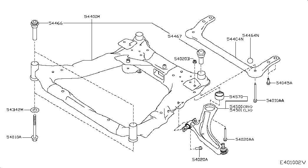 NISSAN 54500-BB00A- - Neatkarīgās balstiekārtas svira, Riteņa piekare ps1.lv