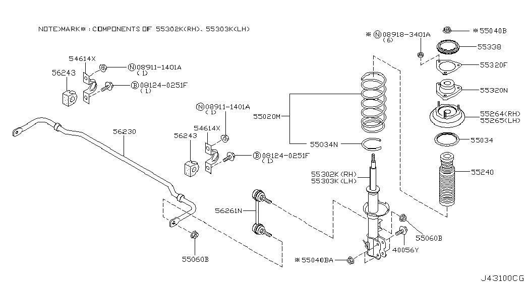 NISSAN 55302-EQ025 - Amortizators ps1.lv