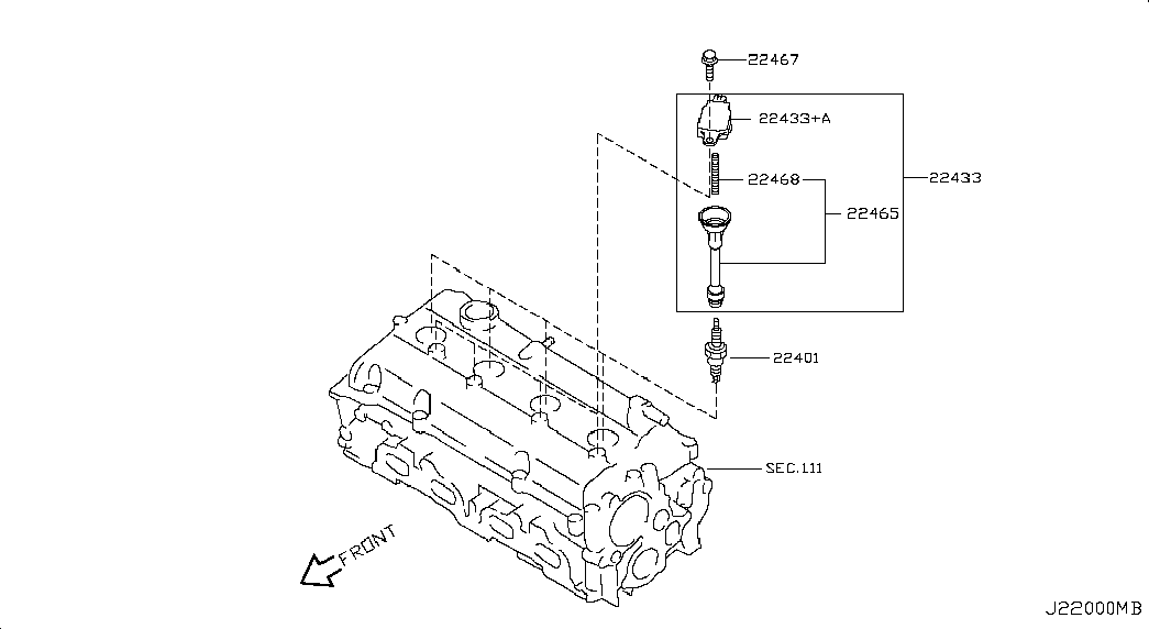 NISSAN 22433-8H315 - Aizdedzes spole ps1.lv