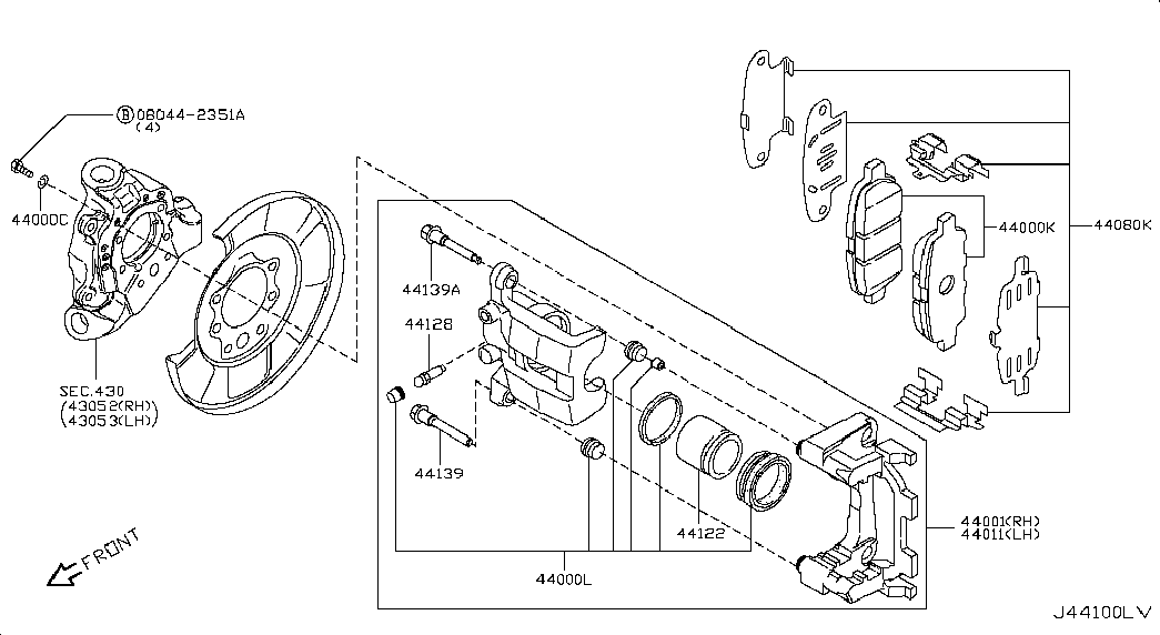 NISSAN D4080-9N00A - Piederumu komplekts, Disku bremžu uzlikas ps1.lv