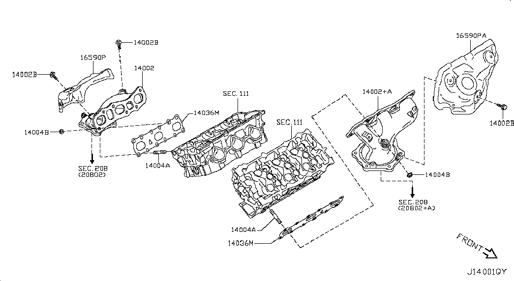 NISSAN 14036-EA200 - Blīve, Izplūdes kolektors ps1.lv