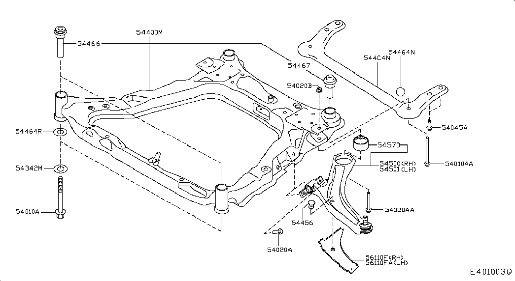 NISSAN 54570-BB00A - Piekare, Šķērssvira ps1.lv