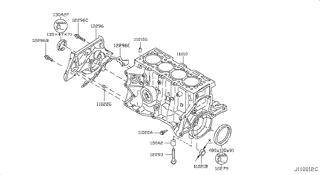 NISSAN 13510-00QAD - Vārpstas blīvgredzens, Sadales vārpsta ps1.lv