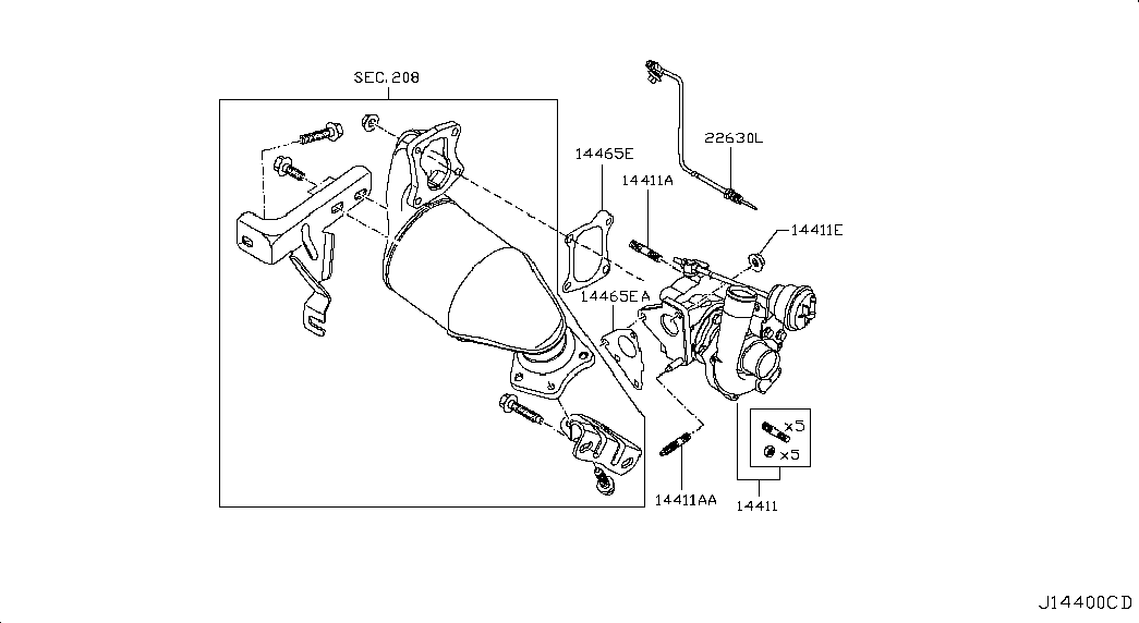 Volvo 14411-00Q0F - Montāžas komplekts, Kompresors ps1.lv