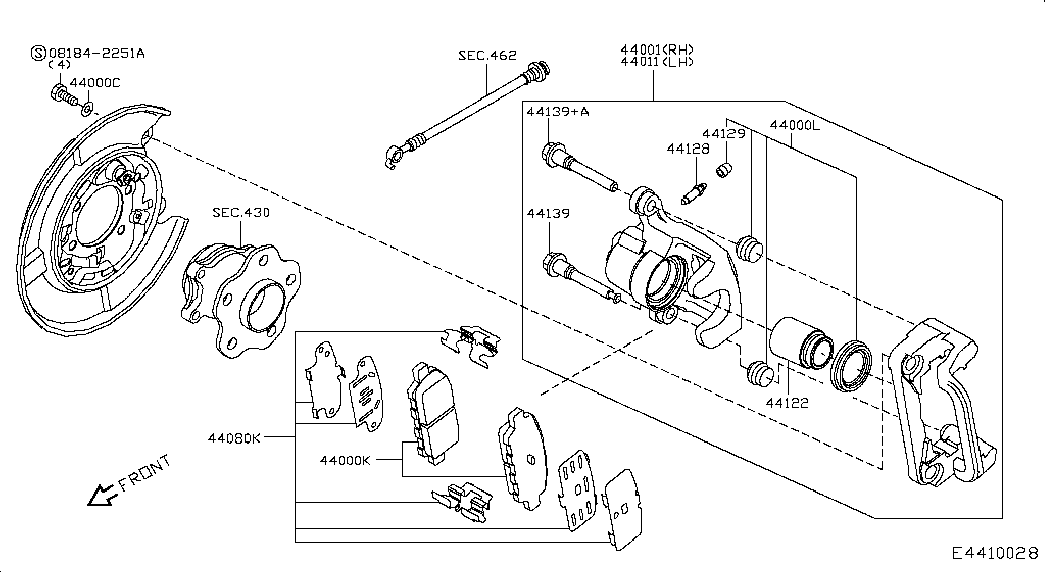 Nissan (Dongfeng) D4M609N00B - Bremžu uzliku kompl., Disku bremzes ps1.lv