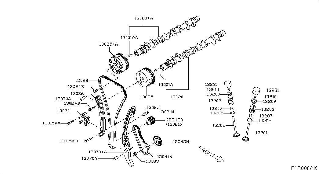 NISSAN 13091-1HC0A - Sadales vārpstas piedziņas ķēdes komplekts ps1.lv