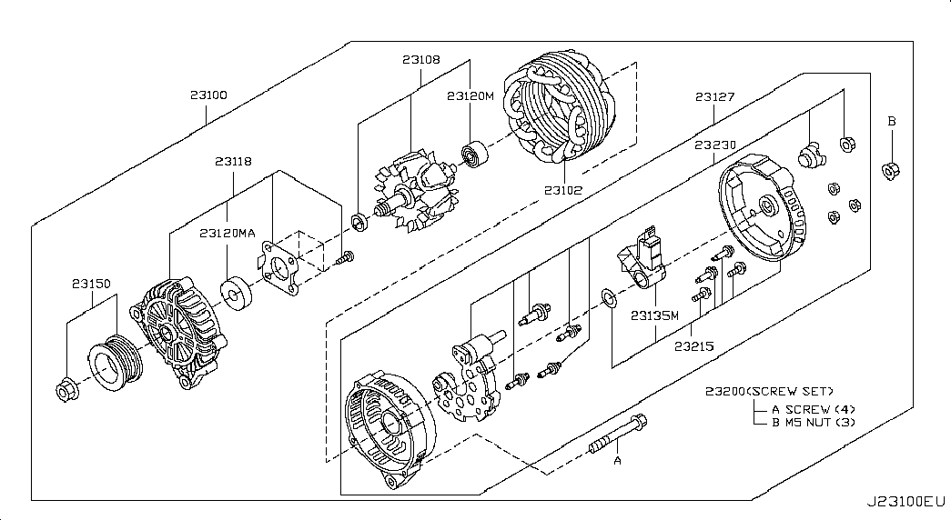 NISSAN 23100ED000* - Ģenerators ps1.lv