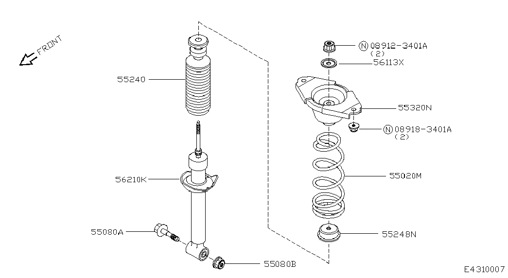 NISSAN 56210-BM426 - Amortizators ps1.lv