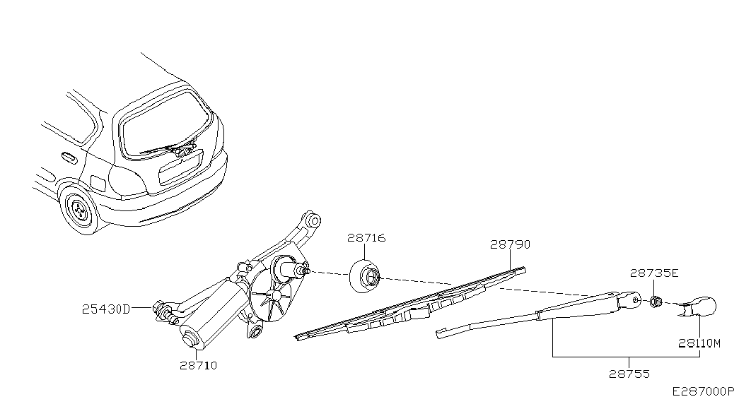 NISSAN 28790 BN701 - Stikla tīrītāja slotiņa ps1.lv