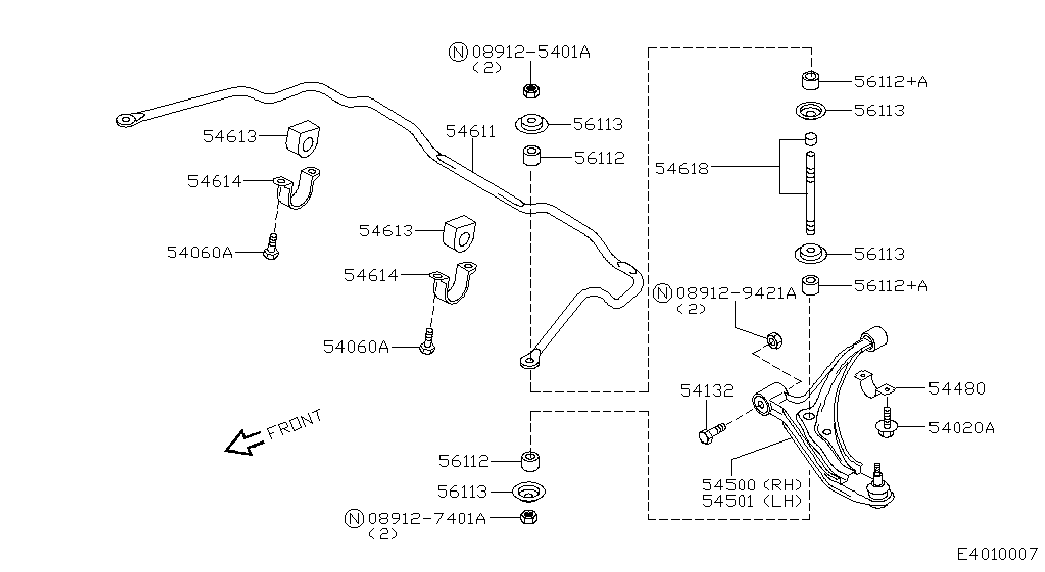 NISSAN 54613-4F100 - Bukse, Stabilizators ps1.lv