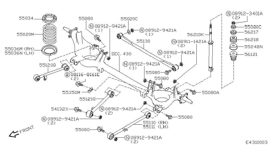 NISSAN 562106F625 - Amortizators ps1.lv