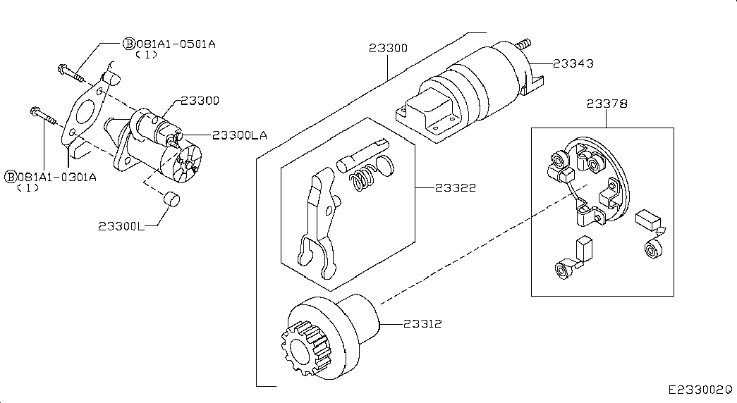 NISSAN 23300-AX01A - Starteris ps1.lv