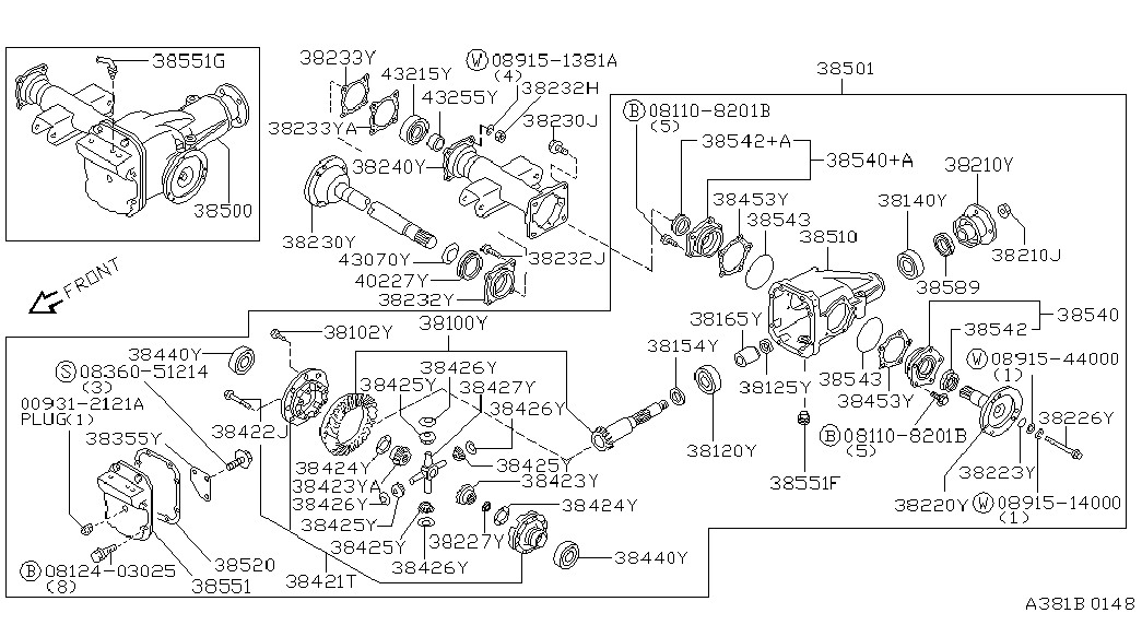 NISSAN 43255-H1000 - Riteņa rumbas gultņa komplekts ps1.lv