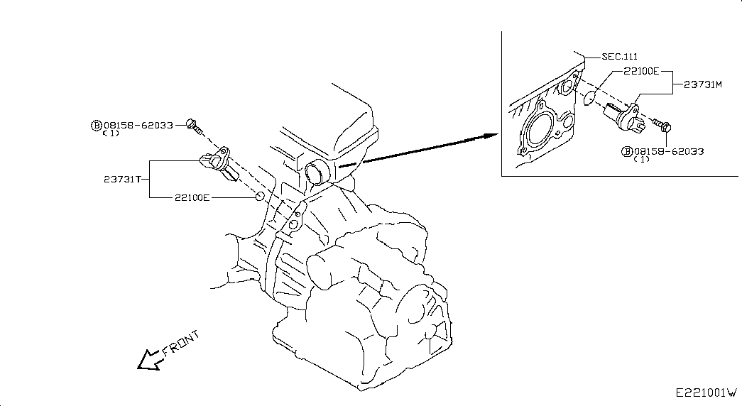 NISSAN 237316J966 - Impulsu devējs, Kloķvārpsta ps1.lv