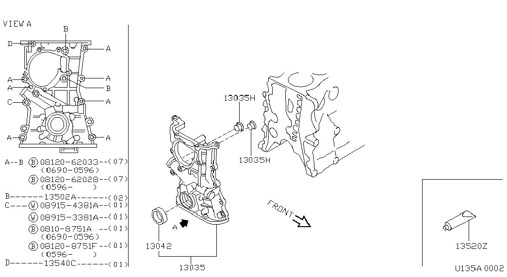 FORD 1351071J00 - Vārpstas blīvgredzens, Kloķvārpsta ps1.lv