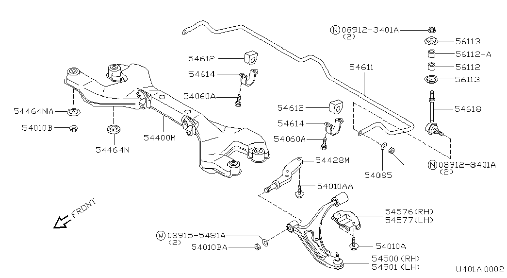 NISSAN #54501-90J10 - Neatkarīgās balstiekārtas svira, Riteņa piekare ps1.lv