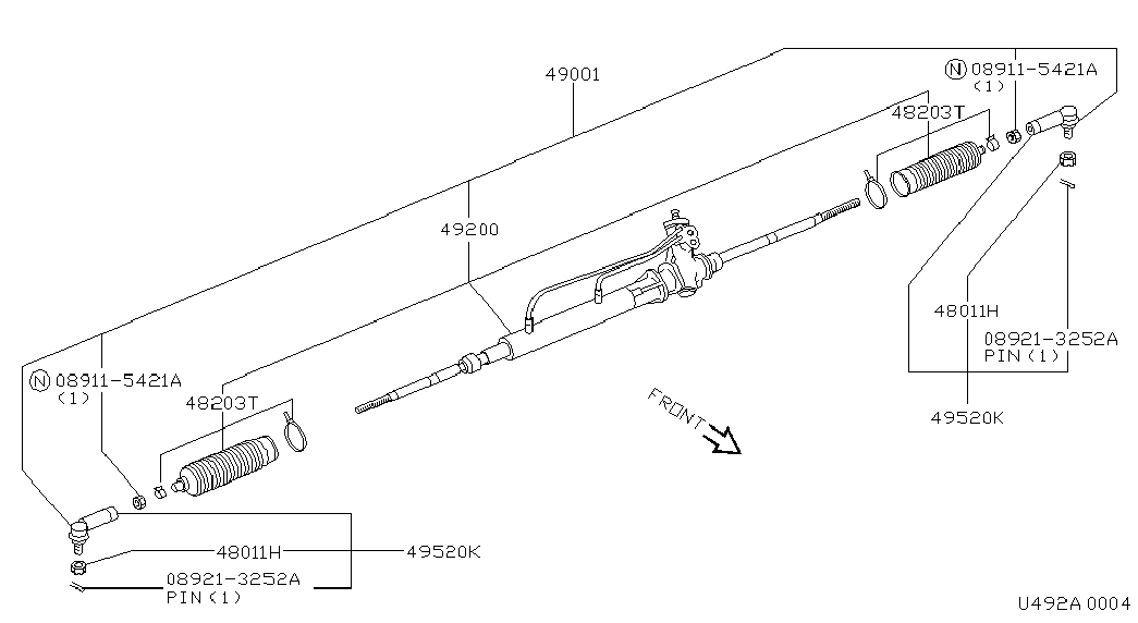 NISSAN 48203Q9025 - Putekļusargu komplekts, Stūres iekārta ps1.lv