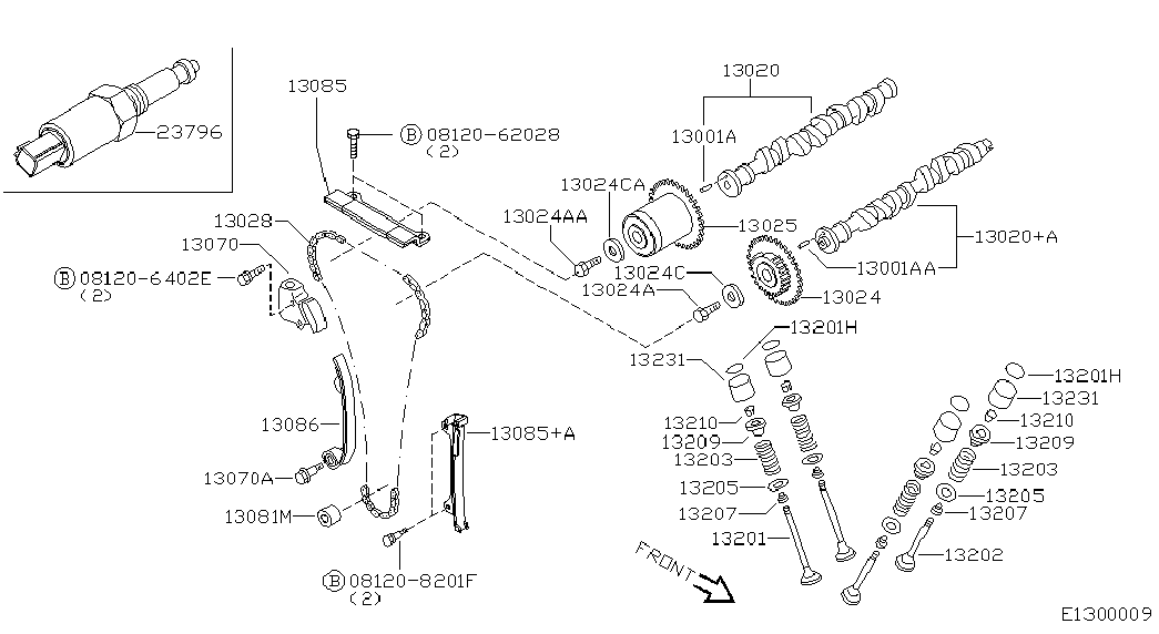 NISSAN 13028-4M501 - Sadales vārpstas piedziņas ķēdes komplekts ps1.lv