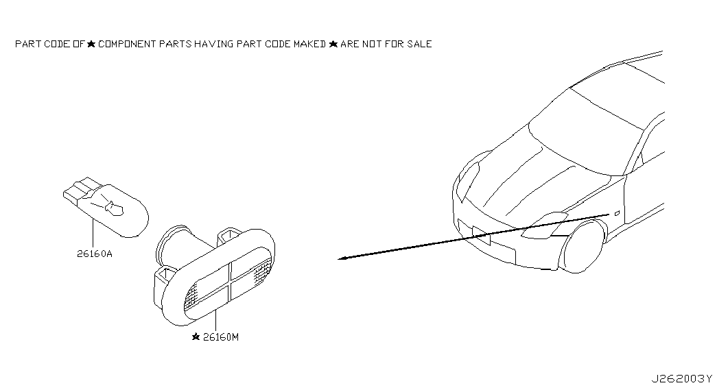 NISSAN 26160AX001 - Pagrieziena signāla lukturis ps1.lv