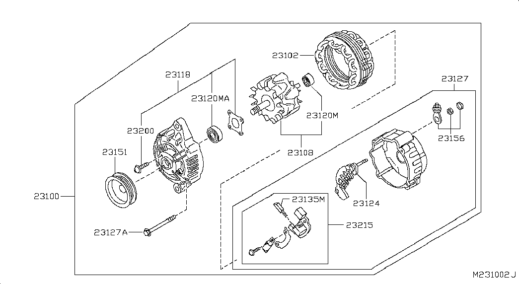 NISSAN 23100-EB31A - Ģenerators ps1.lv