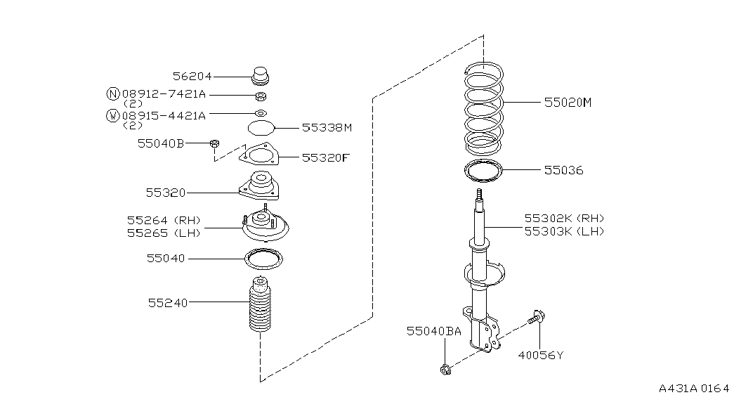 NISSAN 5524058C00 - Putekļu aizsargkomplekts, Amortizators ps1.lv