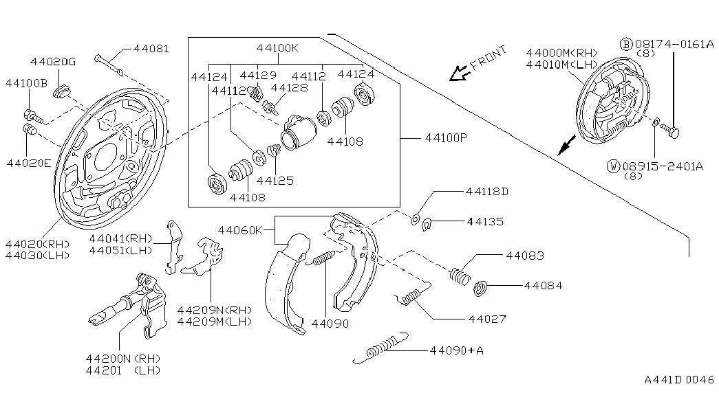 NISSAN 44060-50Y25 - Bremžu loku komplekts ps1.lv