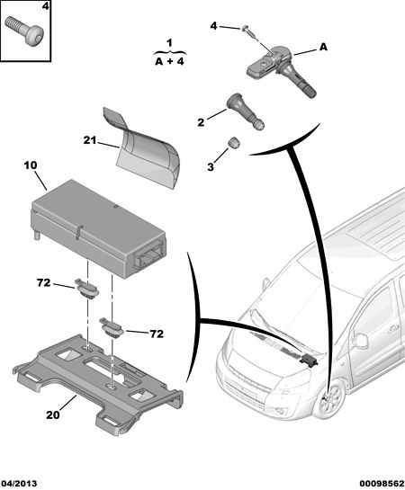 CITROËN/PEUGEOT 96 771 305 80 - Riteņu grieš. ātruma devējs, Riepu spiediena kontroles sist. ps1.lv