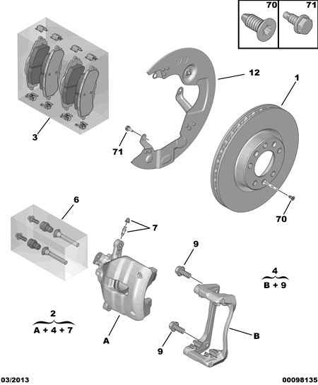 CITROËN/PEUGEOT 16 090 001 80 - SET COLUMN SCREW ps1.lv