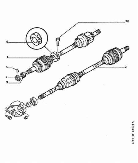 CITROËN/PEUGEOT 3272 N1 - Šarnīru komplekts, Piedziņas vārpsta ps1.lv