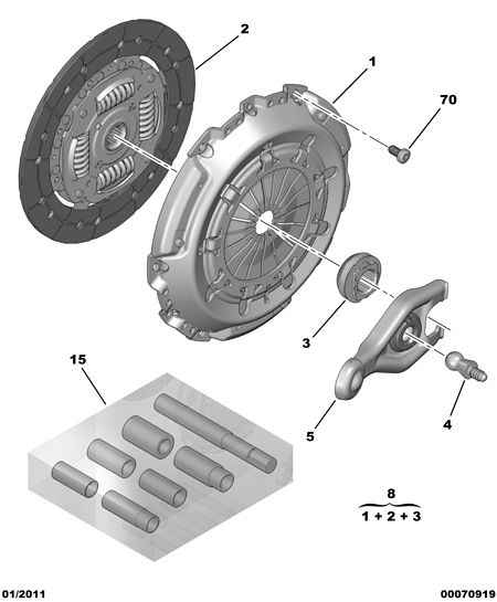 Opel 2052 T6 - CLUTCH KIT ps1.lv