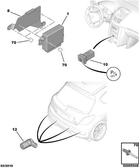 CITROËN/PEUGEOT 6590.H1 - Devējs, Parkošanās palīgsistēma ps1.lv