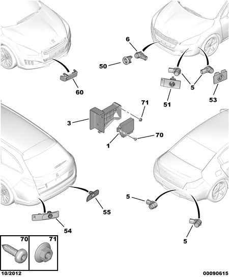 CITROËN/PEUGEOT 6590 QS - Devējs, Parkošanās palīgsistēma ps1.lv