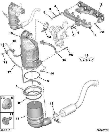 Talbot 1738 83 - Nosēdumu / Daļiņu filtrs, Izplūdes gāzu sistēma ps1.lv