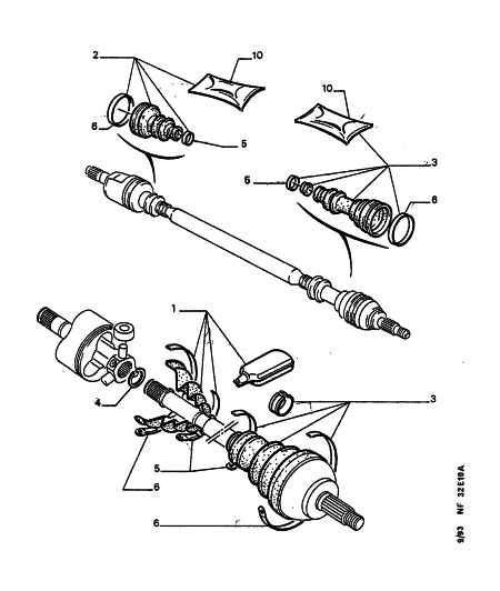 CITROËN/PEUGEOT 3293 97 - Putekļusargs, Piedziņas vārpsta ps1.lv