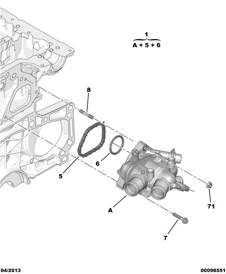 CITROËN 1336 CE - Dzesēšanas šķidruma caurule ps1.lv