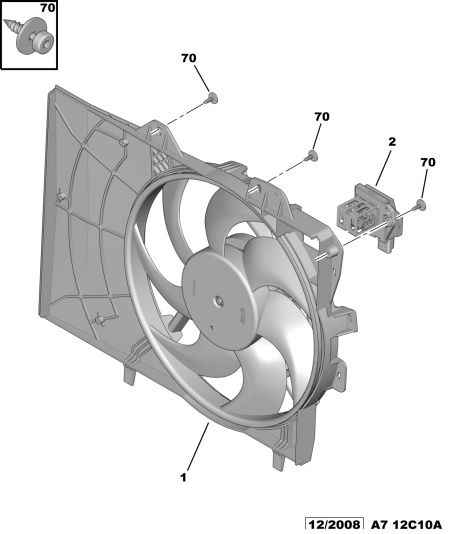 PEUGEOT 1253.H0 - Ventilators, Motora dzesēšanas sistēma ps1.lv